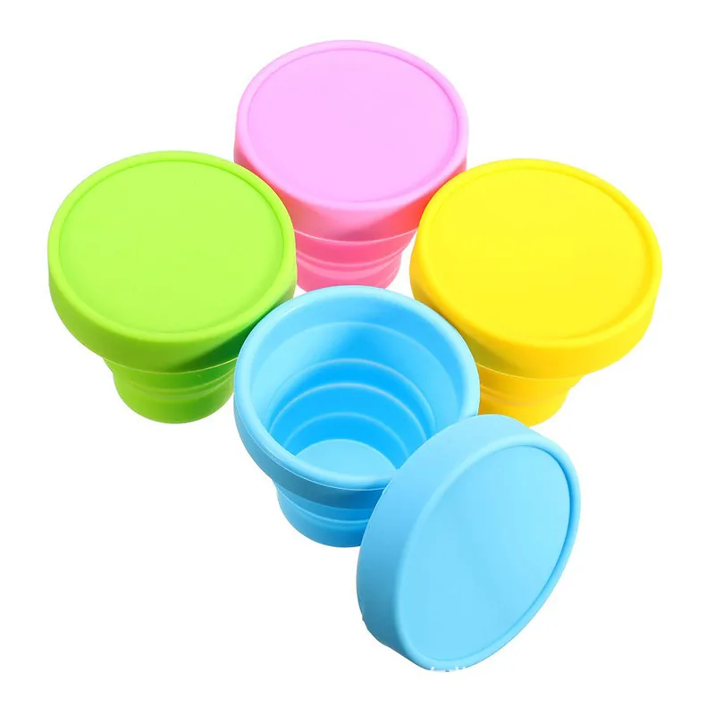 Faltbarer Wasserbecher aus Silikon für Outdoor und Reisen, Skalierbarer Mini-Reisebecher, Tragbarer Komprimierbarer Weicher Becher, Camping-Ausrüstung