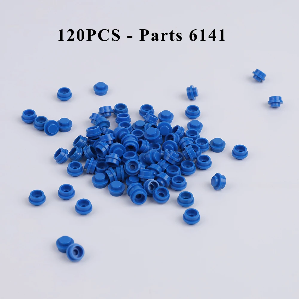 

6141 Пластинчатые круглые кирпичи 1 x 1 с твердыми деталями шпильки собирают частицы для строительных блоков Классический бренд Дети DIY Tech Toys