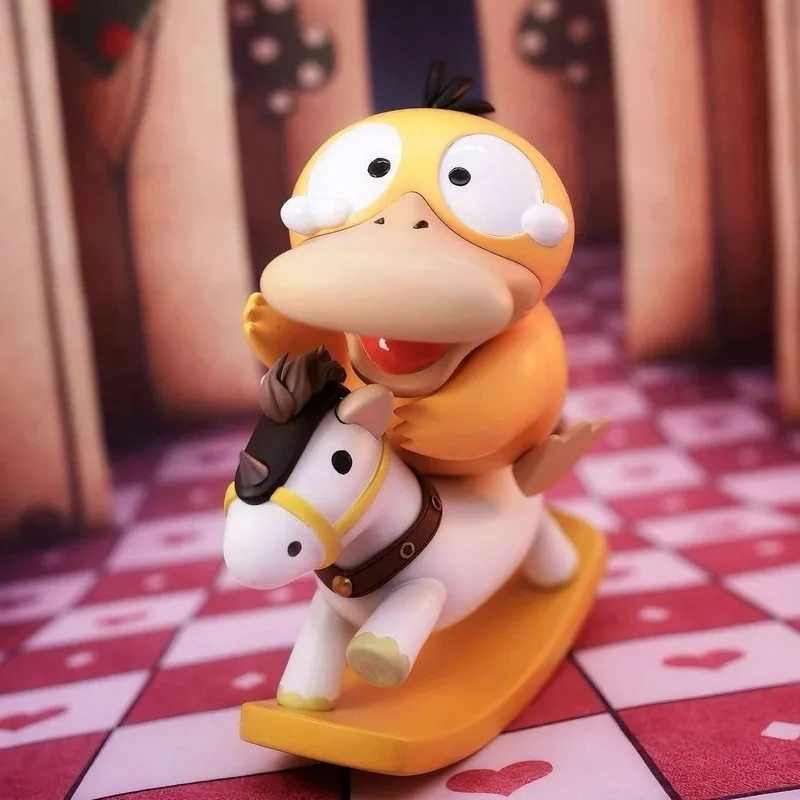Pokemon Psyduck Rocking Horse Gk Anime Figures Desktop Decoration Model Doll Statue Collectible Holiday Surprise Gift