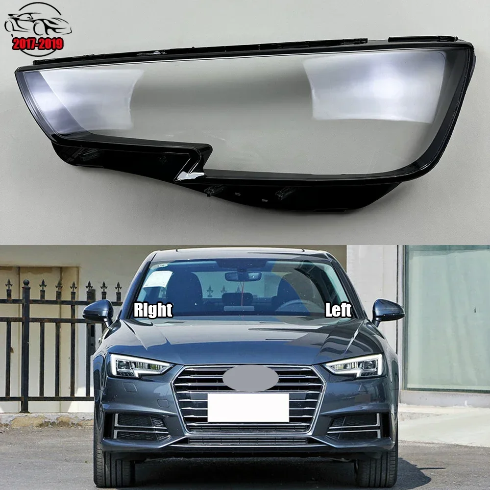 

For Audi A4L B9 2017 2018 2019 Car Replacement Headlight Cover Transparent Lampshade Lamp Case Head Light Glass Lens Shell