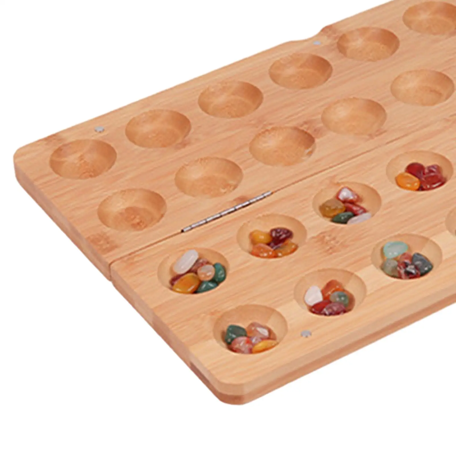 Classic Mancala Board Game, 65 Colored Stones, Xmas Gift, Family Game Kids