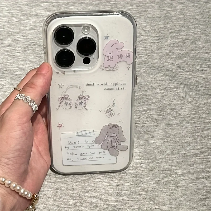 INS Dreamy Rabbit Handyhülle für Samsung Galaxy A17 A07 A56 A36 A26 A73 A72 A55 A54 A53 A52 A34 A33 A32 A23 A14 A13 4G 5G