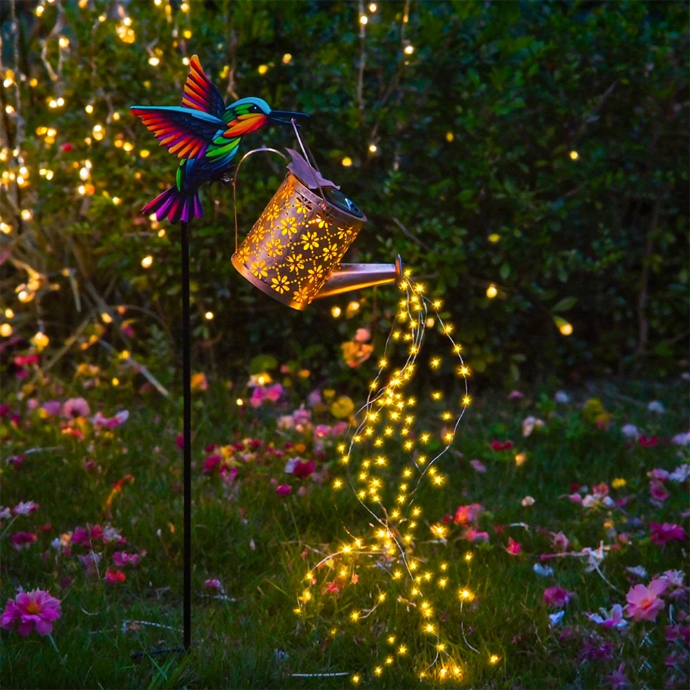 LED الشمسية مسقاة أضواء في الهواء الطلق فانوس بالطاقة الشمسية سلسلة أضواء حديقة مقاومة للماء للفناء ساحة مسار النباتات الديكور #2