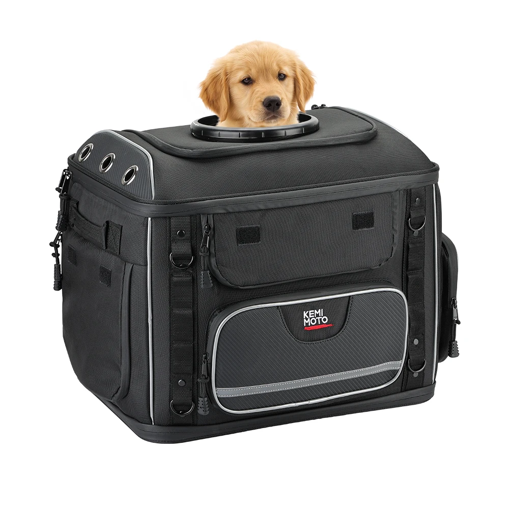 Motorrad-Haustiertaschen Hunde- und Katzen-Transporttasche für Street Glide Road King mit Beifahrersitz oder Gepäckträger Touring Trike Modelle – Detail 20
