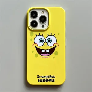 Anime SpongeBobs coole Telefonhülle für iPhone 16 15 14 13 12 11 Pro Max XR XSMAX 6 7 8 plus Bright HD Hard PC -Abdeckung 12 HauptverkaufsspongeBob Grande - №5
