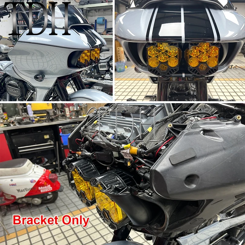 Regulowany uchwyt reflektora motocyklowego do Harley Road Glide Special CVO FLTRX FLTRU, uchwyty reflektorów Baja 2015-2023 — zdjęcie 6