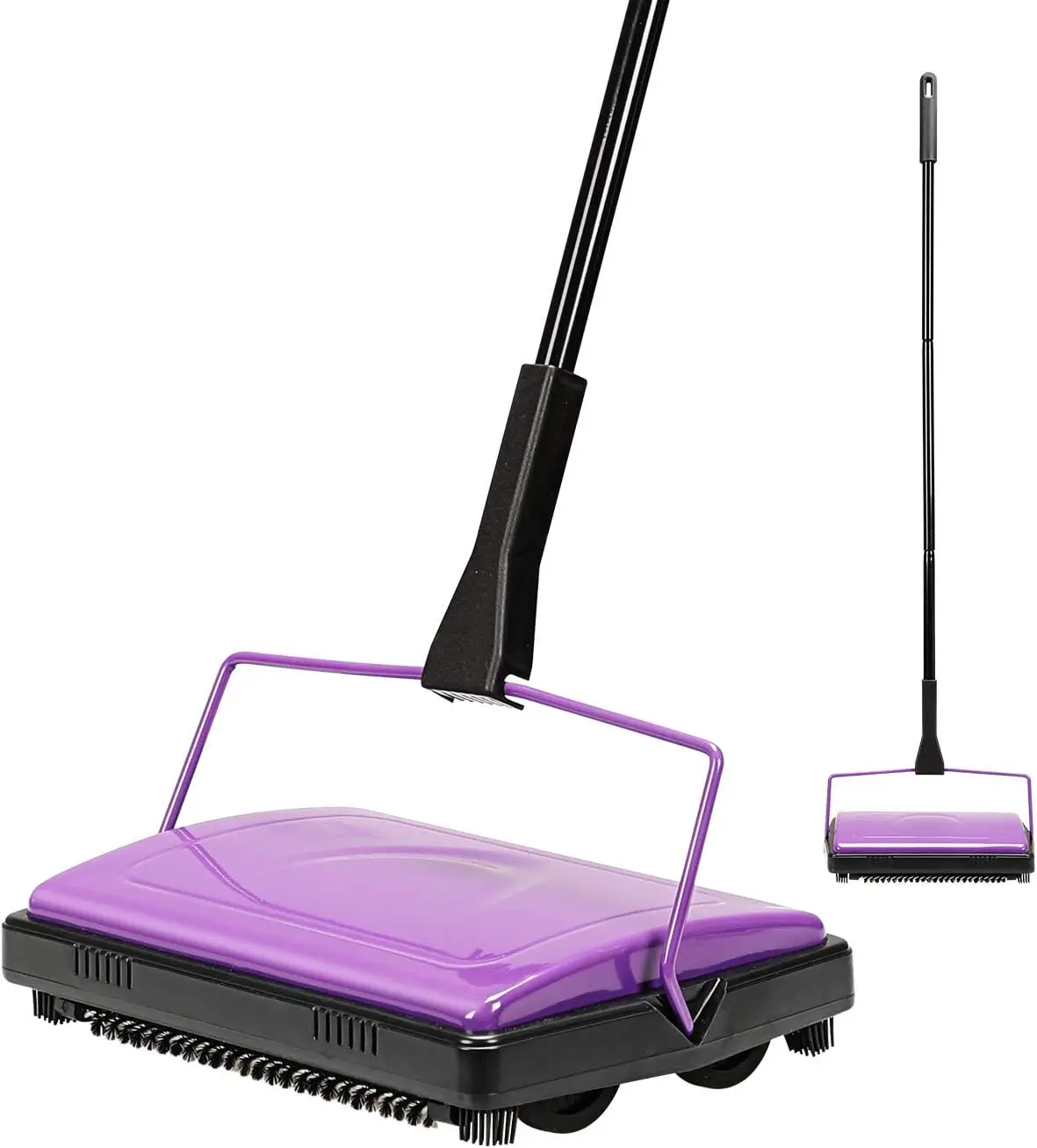 

Manual Carpet Sweeper for Pet Hair, Dust & Debris - No Batteries Needed, Easy Empty Design