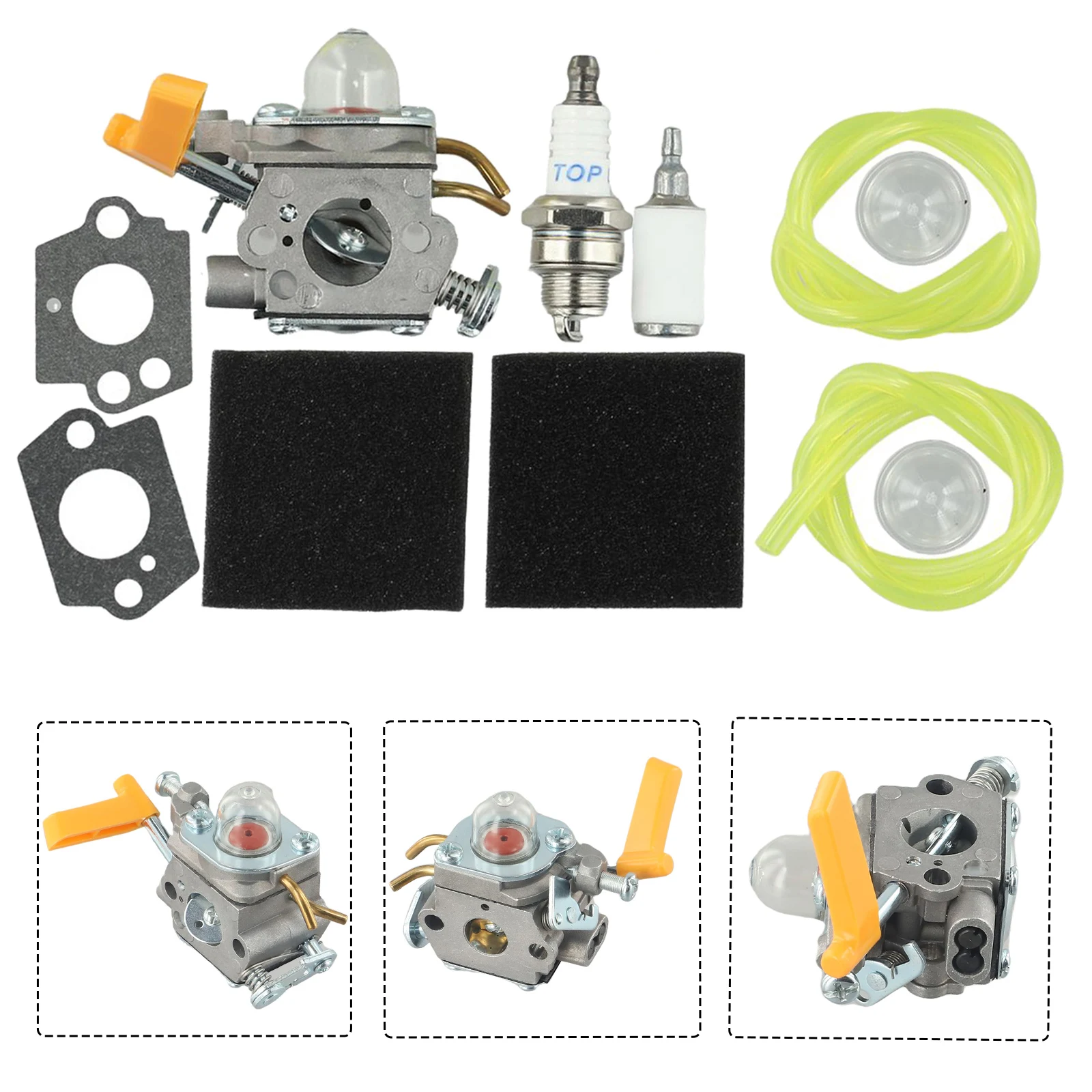 

High Quality New Carburetor Kit Quick-Start Primer Bulb Spare Parts Engine For RUIXING HR142R-30K-00-08 Gaskets