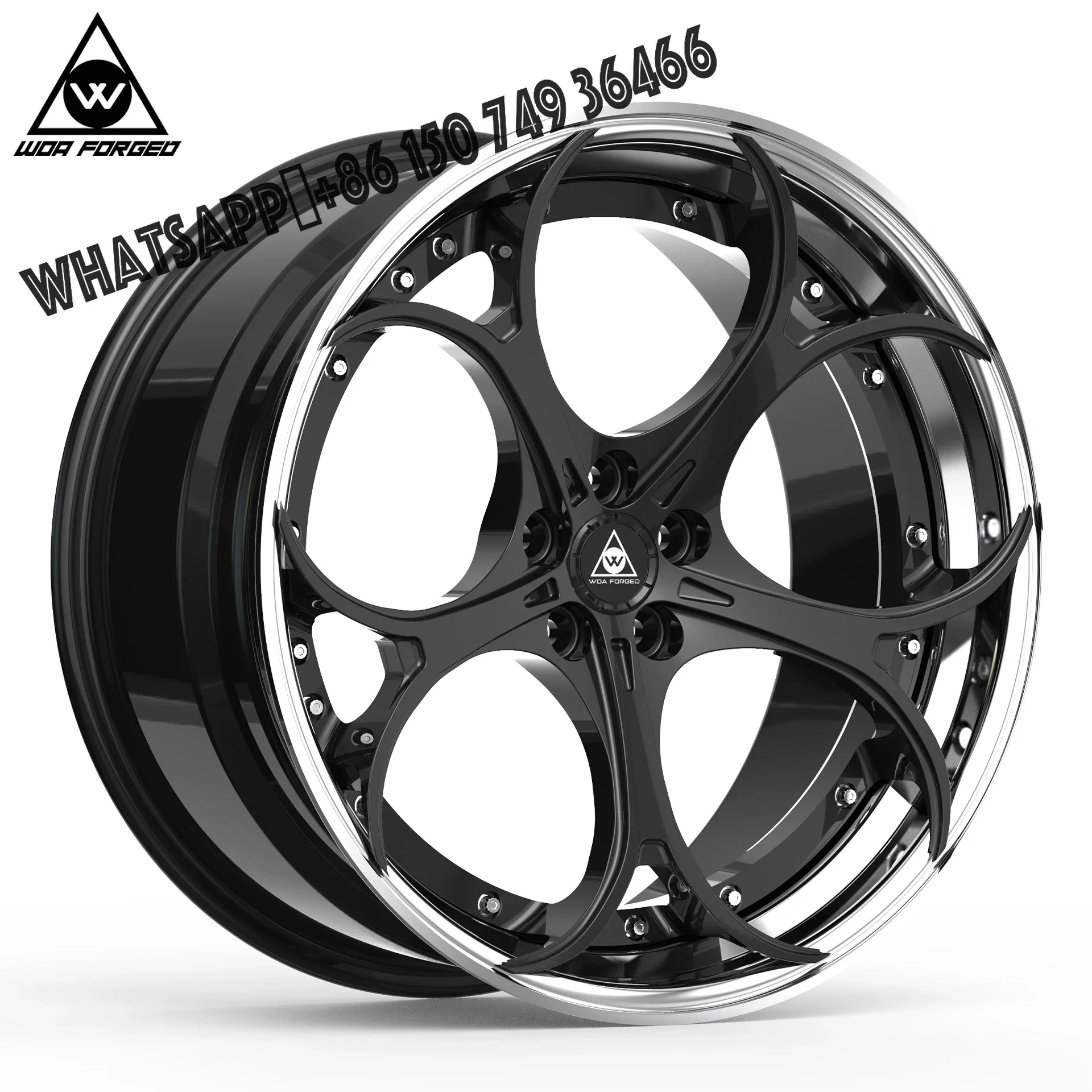 

Rims Black Customized Forged Car 2 Piece Wheels Wholesales Concave Alloy Aluminum 18 19 20 21 22 Inch Rim for Alfa Romeo 5x110