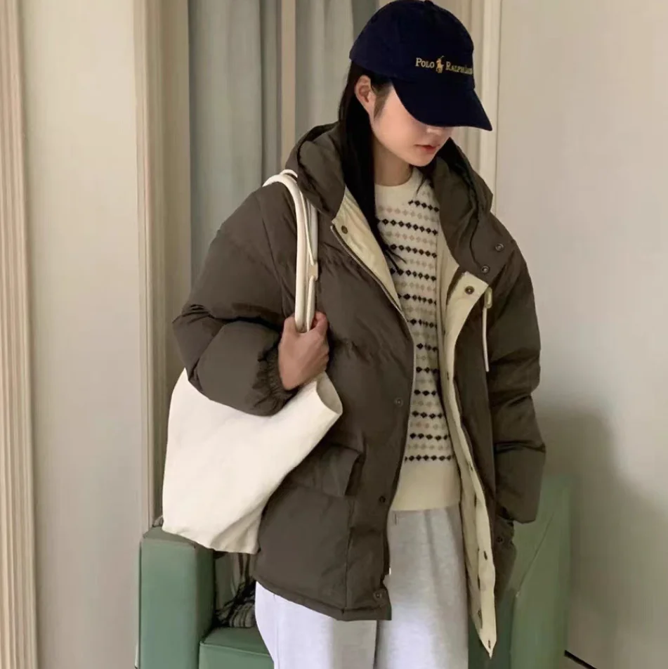 غابرييل مقنعين أسفل Jaet خفيفة الوزن Du أسفل فضفاضة عارضة اللون ملابس خارجية المرأة معطف الشتاء الدافئة تخفيف Sle #3