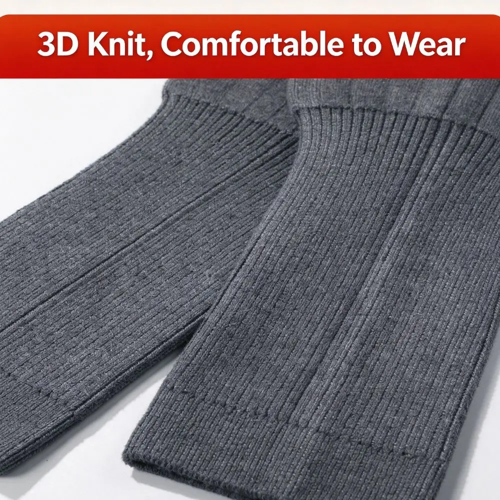 Cold-proof Warm Knee Pads with Straps Elastic Windproof Thermal Leg Warmers Wraps Leg Comfortable Winter Knee Cover Men/Women