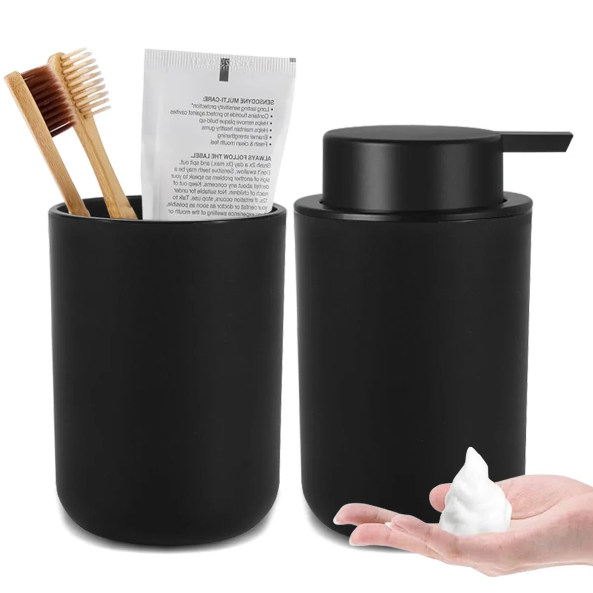 Дозатор для пенного мыла с чашкой для полоскания рта, многоразовые пенящиеся бутылки для мыла для рук, лосьона, кухонные бутылки для мыла для рук и посуды