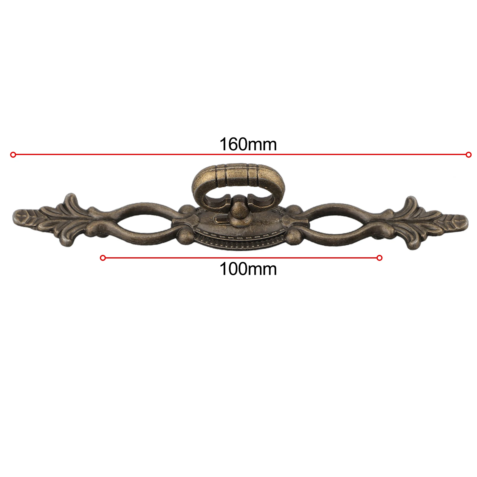 Doorknob Door Handle Long-lasting Practical Split Drawer Handle 100MM Alloy Bronze Easy Installation Practical
