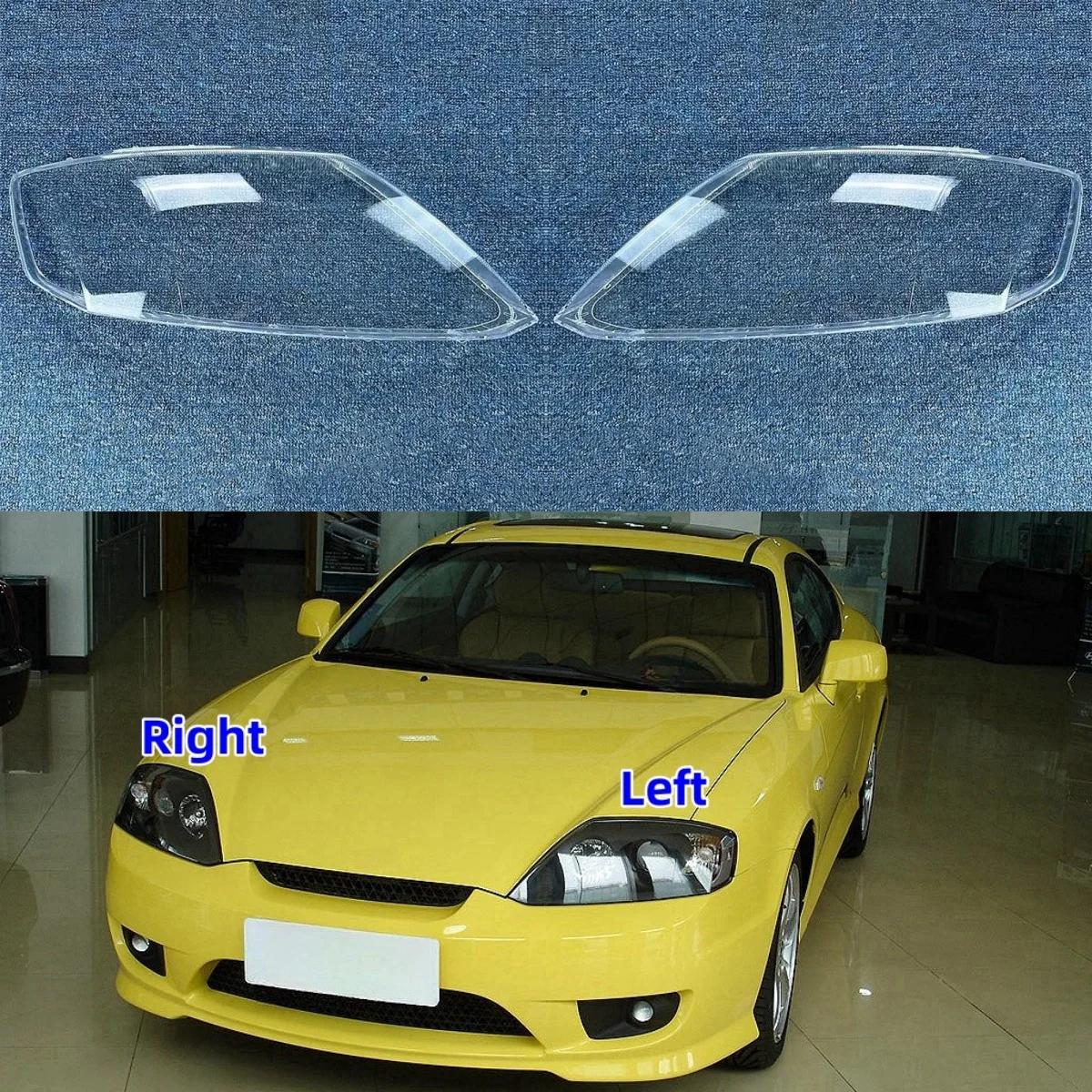 

For Hyundai Coupe 2002 2003 2004 2005 2006 Car Lights Shell Transparent PC Material Headlight Glass Shell
