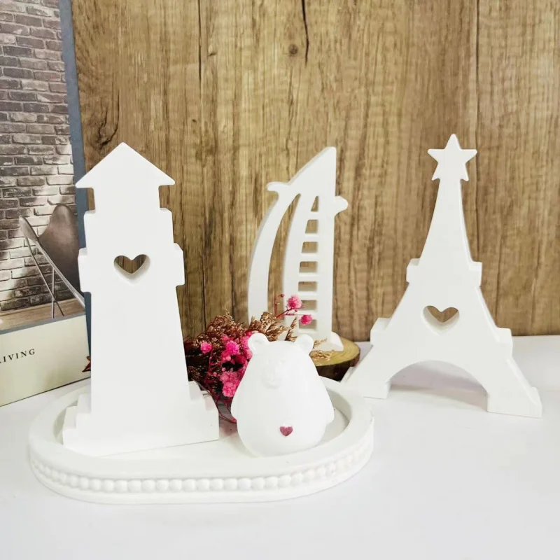 Love Lighthouse Decoration Silicone Mold Summer Seascape Building Mold Candle Mould Epoxy Plaster Mold