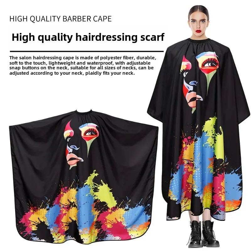 

Ткань для стрижки в парикмахерской, камуфляжное платье для салона, регулируемая застежка, парикмахерский фартук, антистатические парикмахерские накидки, инструменты