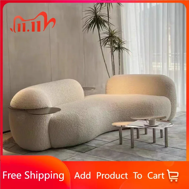 Nordic Curved Couches Simple Comfortable Designer Lazy Living Room Sofa Modern Floor Lounge Sofas Para El Hogar Home Furniture