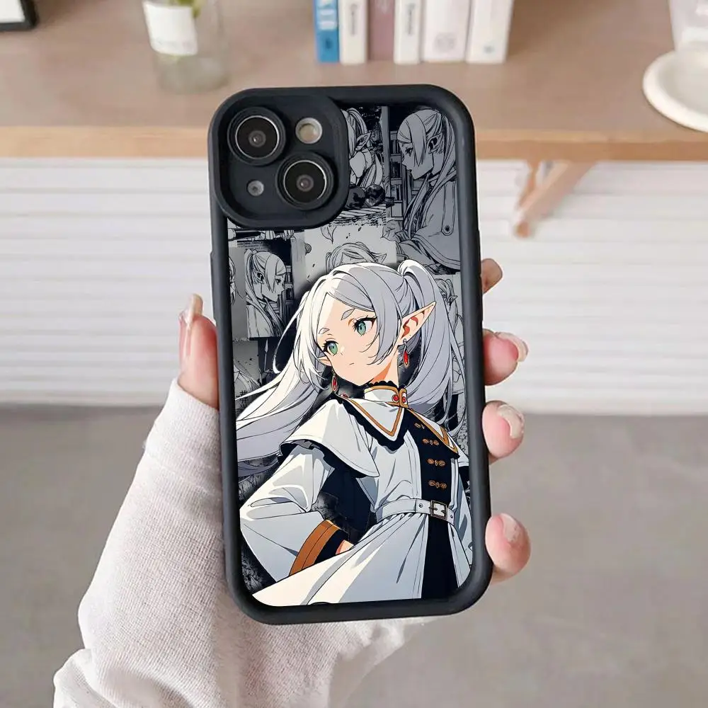 

Sousou no Frieren Phone Case for iPhone 17 16 15 14 13 12 11 Air Pro Max Plus Black Soft TPU Shockproof Cover