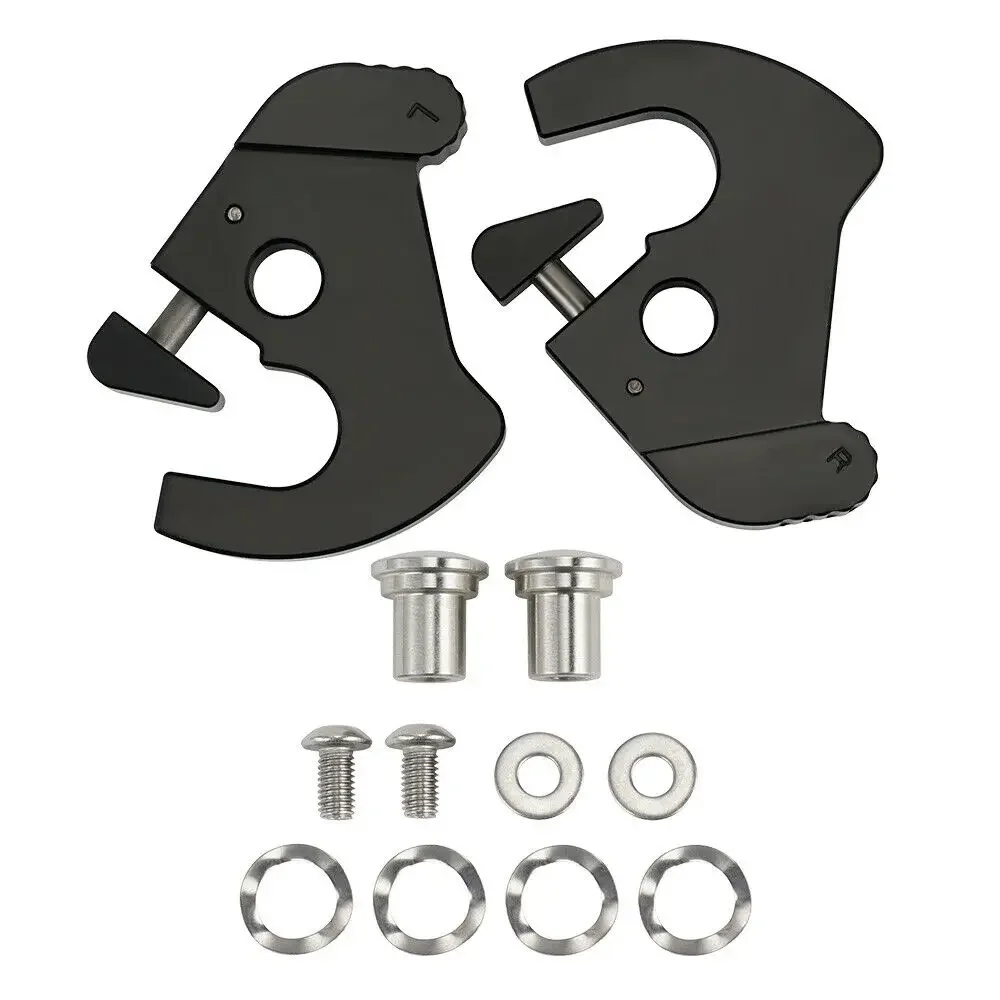 Motorcycle Backrest Detachable Rotary Sissy Bar Luggage Racks Latch Clips Kit For Harley Electra Road Street Glide