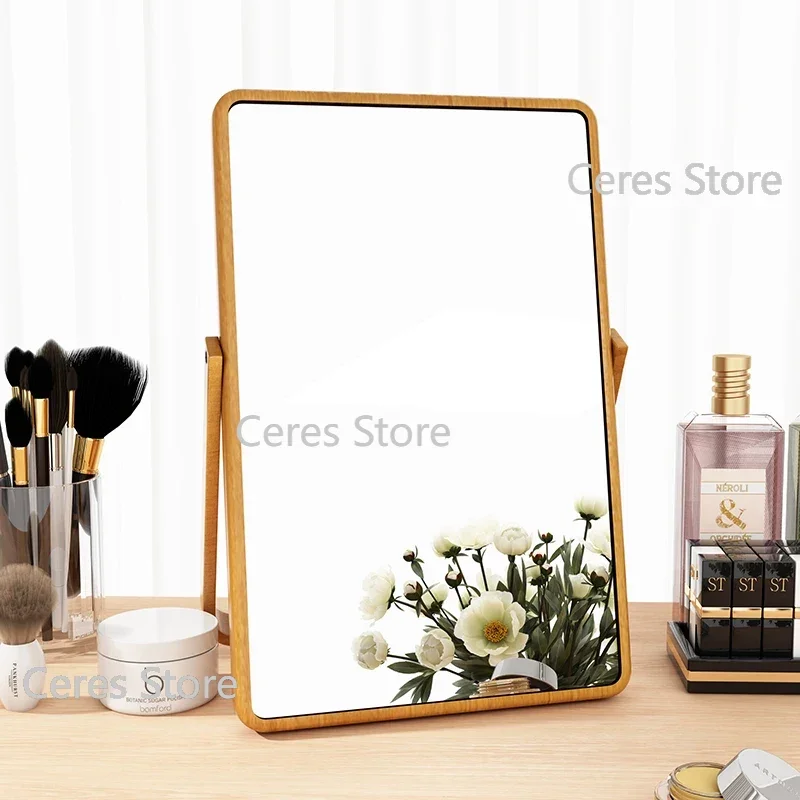 

Hanging Vintage Decorative Mirrors Small Bath Nordic Toilet Mirrors For Room Wooden Square Espejo Lustro Room Decor YX50JZ