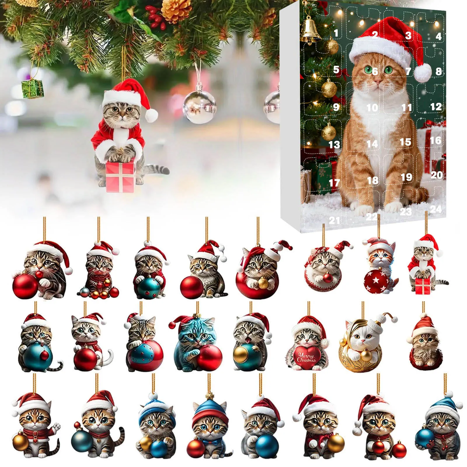 Small Christmas Lights Battery Operated with Timer Christmas Advent Calendar Christmas Vacation Interval Timer for Workout Wall