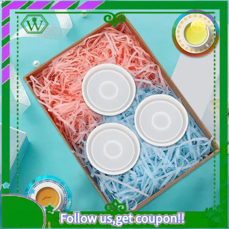 

A18P-12 Pack DIY Round Silicone Coaster Molds Silicone Resin Mold Clear Epoxy Molds For Casting With Resin
