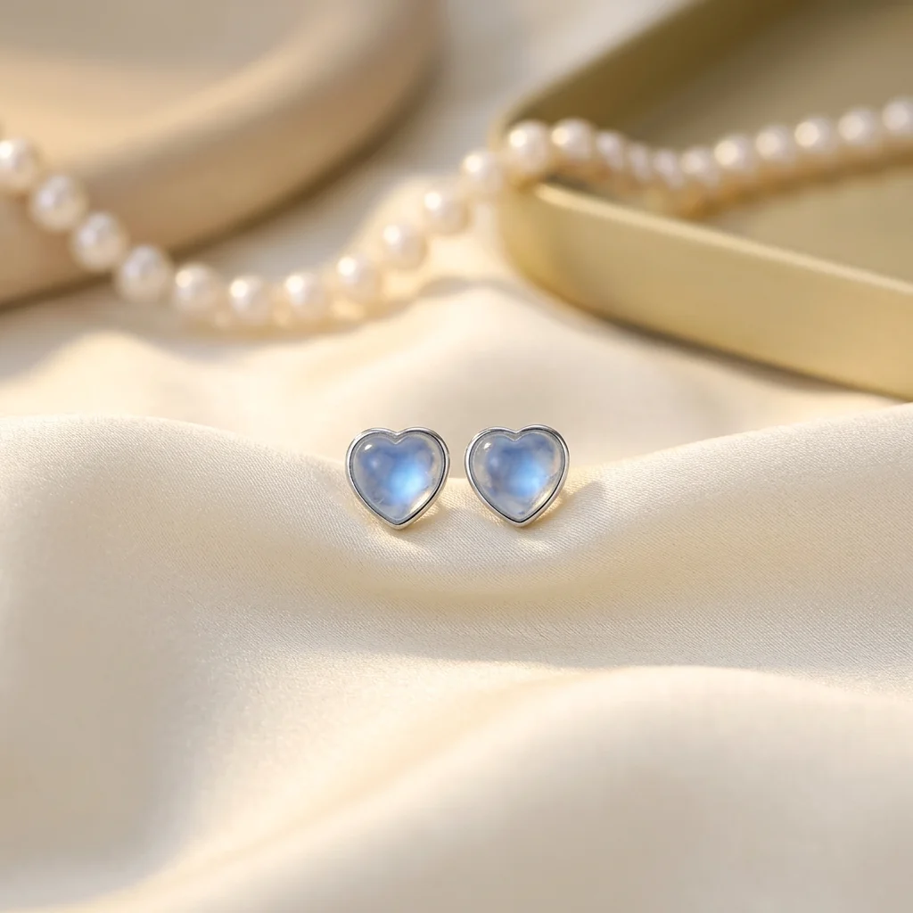 Luxury 925 Sterling Silver Natural Aquamarine Heart Ear Clip Dreamy Sky Color Genuine Gems Stud Earring Love Jewelry For Wedding