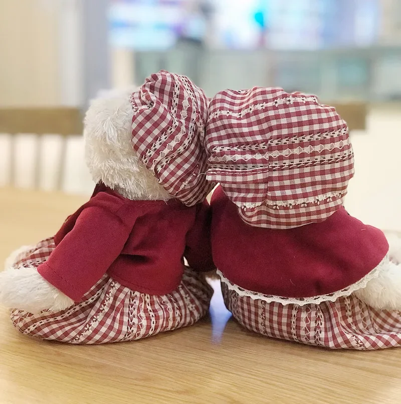 1PCS 25CM 스커트를 입고 귀여운 테디 베어 봉제 인형 장난감 인형 어린이를위한 생일 선물 테디 베어 천 봉제 인형
