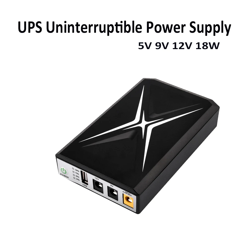 5V 9V 12V 18W Uninterruptible Power Supply UPS Large-Capacity Optical Modem Monitoring Wifi Battery Ups for Router Power Bank