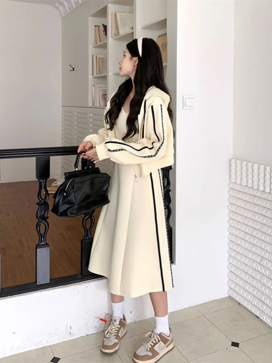 Grande taille femme Sweat Dr deux pièces ensemble décontracté Spor minceur printemps automne vêtements d'extérieur à la mode grande taille Fem Clot...