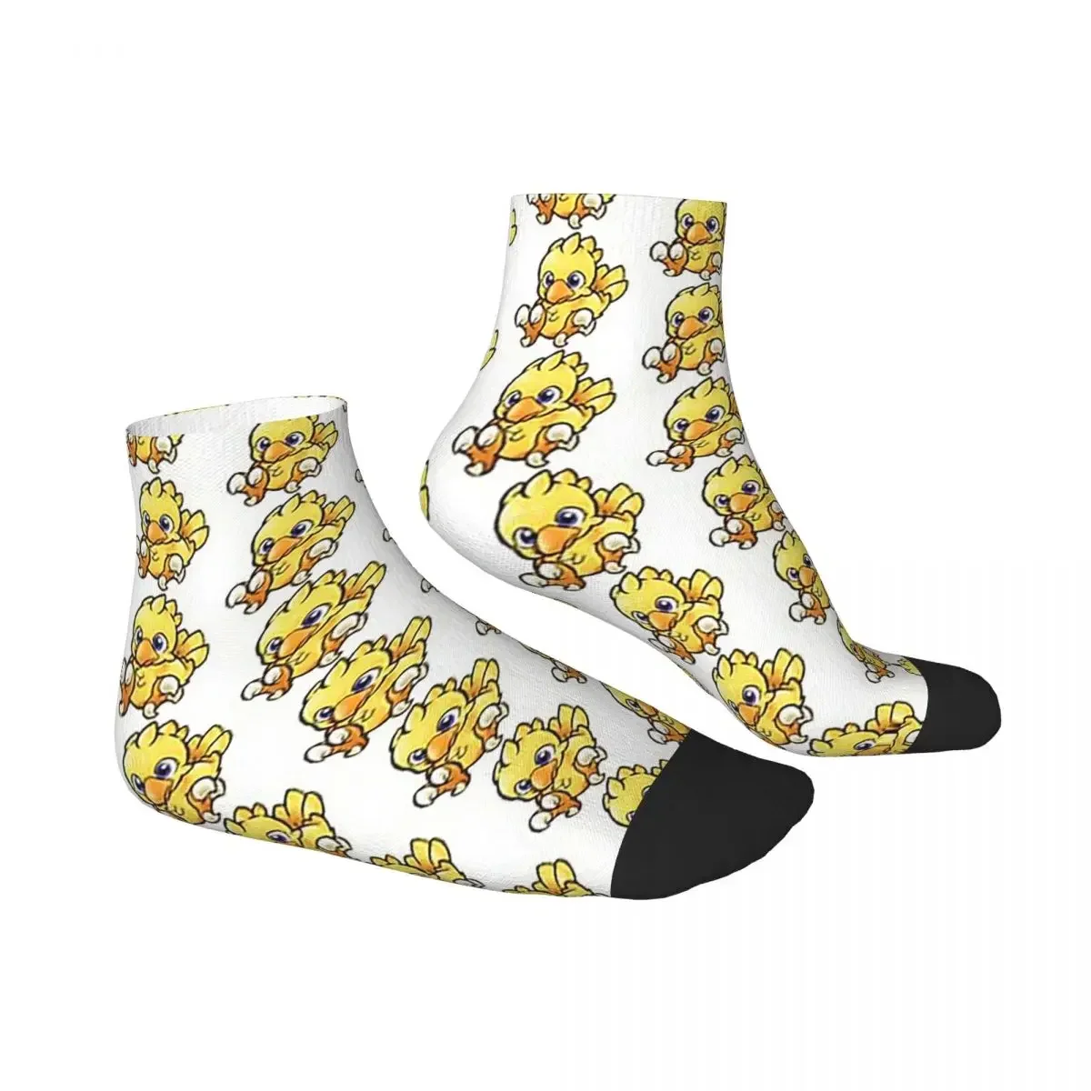 Final Fantasy Chocobo ถุงเท้า Harajuku Super Soft ถุงน่อง All Season ถุงเท้าอุปกรณ์เสริมสําหรับชายหญิงของขวัญวันเกิด