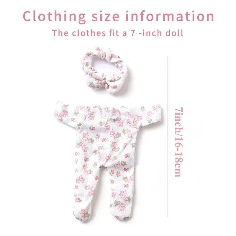 ملابس دمى صغيرة واقعية مقاس 7 بوصات 18 سم، ملابس دمية صغيرة الحجم من الفينيل تولد من جديد