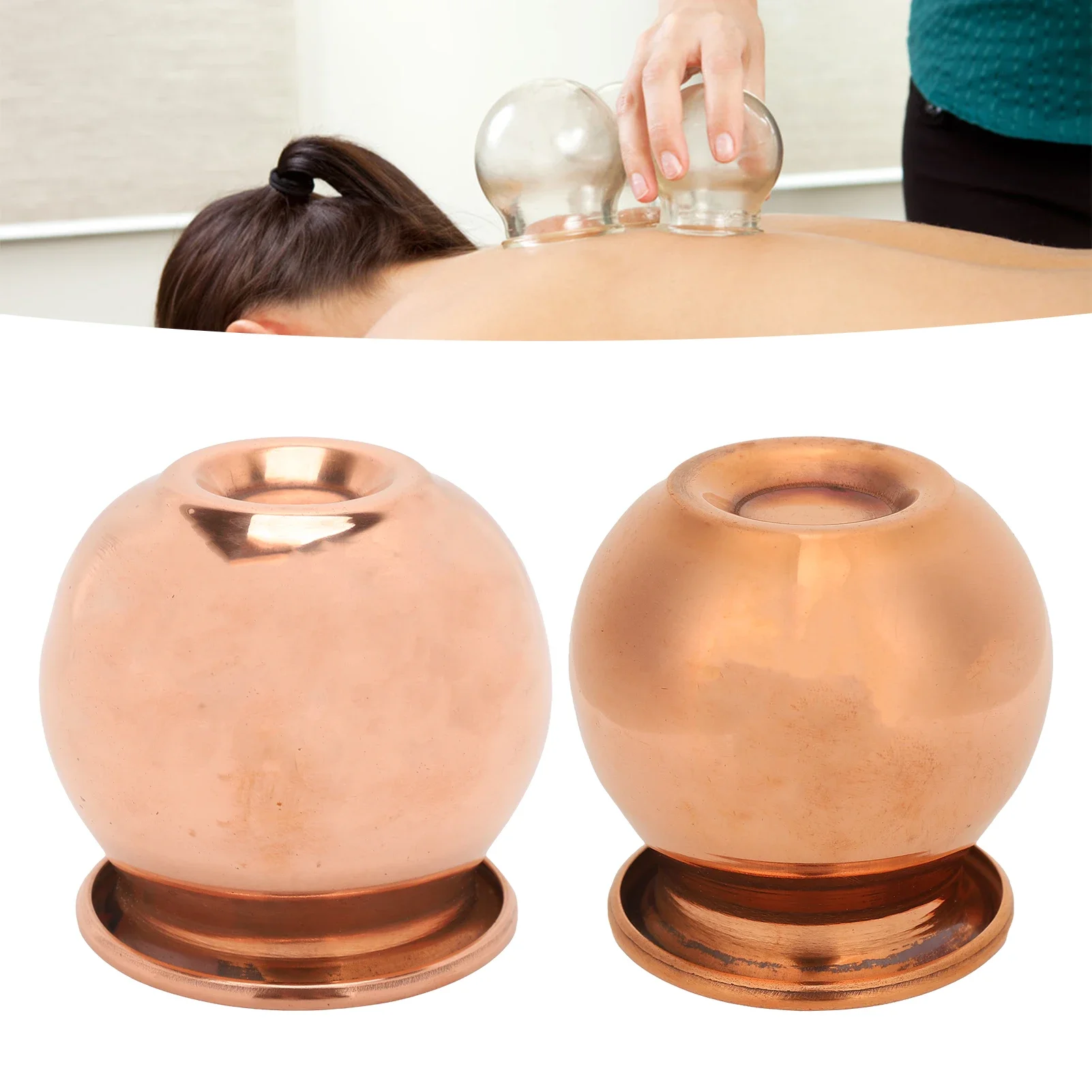 Copper Suction Massage Cup for Chronic Pressure Tightening Skin Copper Wide Mouth Cup for Relaxing Muscles In The Arms and Waist