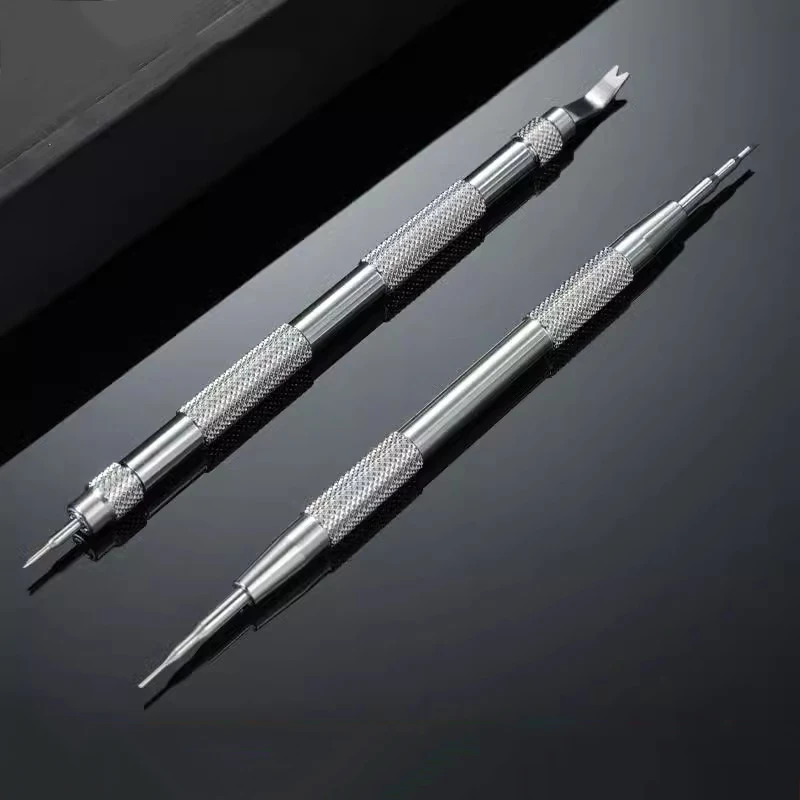 2 stili di strumenti per orologi, barra dell'ago in pino a molla, posa, perno classificato, riparazione barrette, set di molle per cinturini per orologi, riparazione dell'orologio, rimozione del cinturino