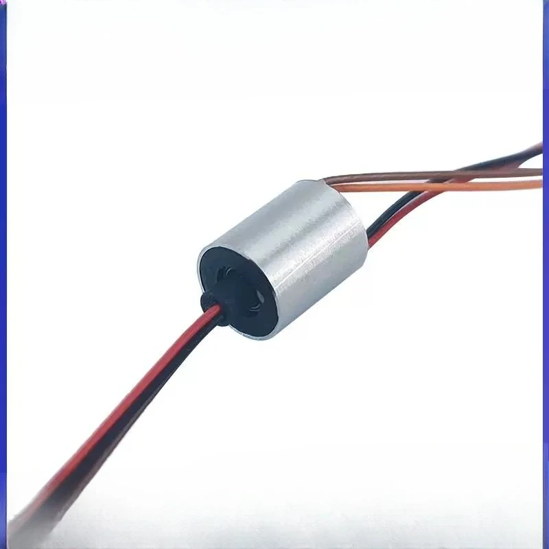 48V Low-power Conductive Slip Ring Dia 6/6.5/7.9/8.5mm Aluminum Alloy Outer Shell Mini No-Flange Rotation Collector Ring