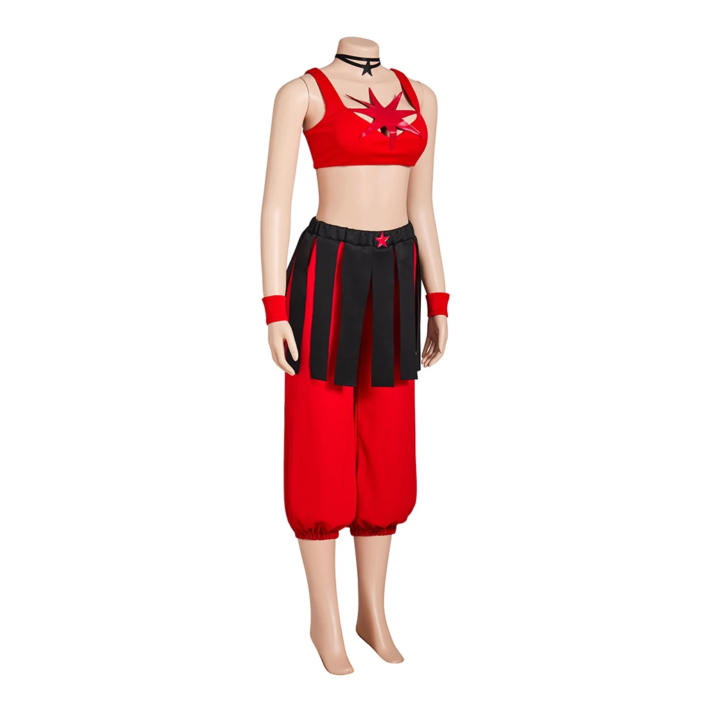 Anime Sailor Moon Eudial Cosplay Sexy Red Top Pants Full Set Costume Halloween Carnival Costume