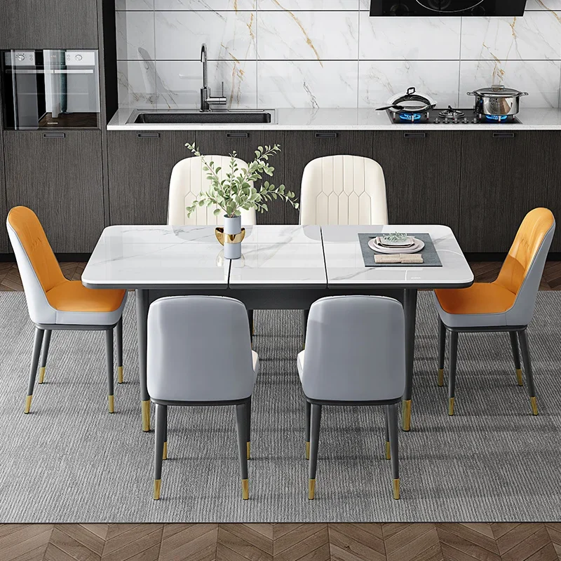 Living Room Coffee Table Dressing Complete Dining Room Table Kitchen Sliding Extendable Tavolo Rotondo Pranzo Furniture Home