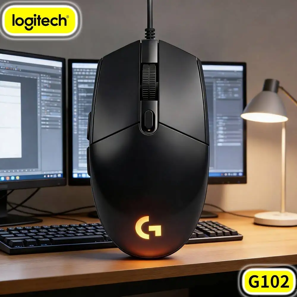 Logitech G102 Prodigy Gaming Mouse,Durable Anti Slip Side Grips Ensure Steady Hold During Intense Gaming Battles