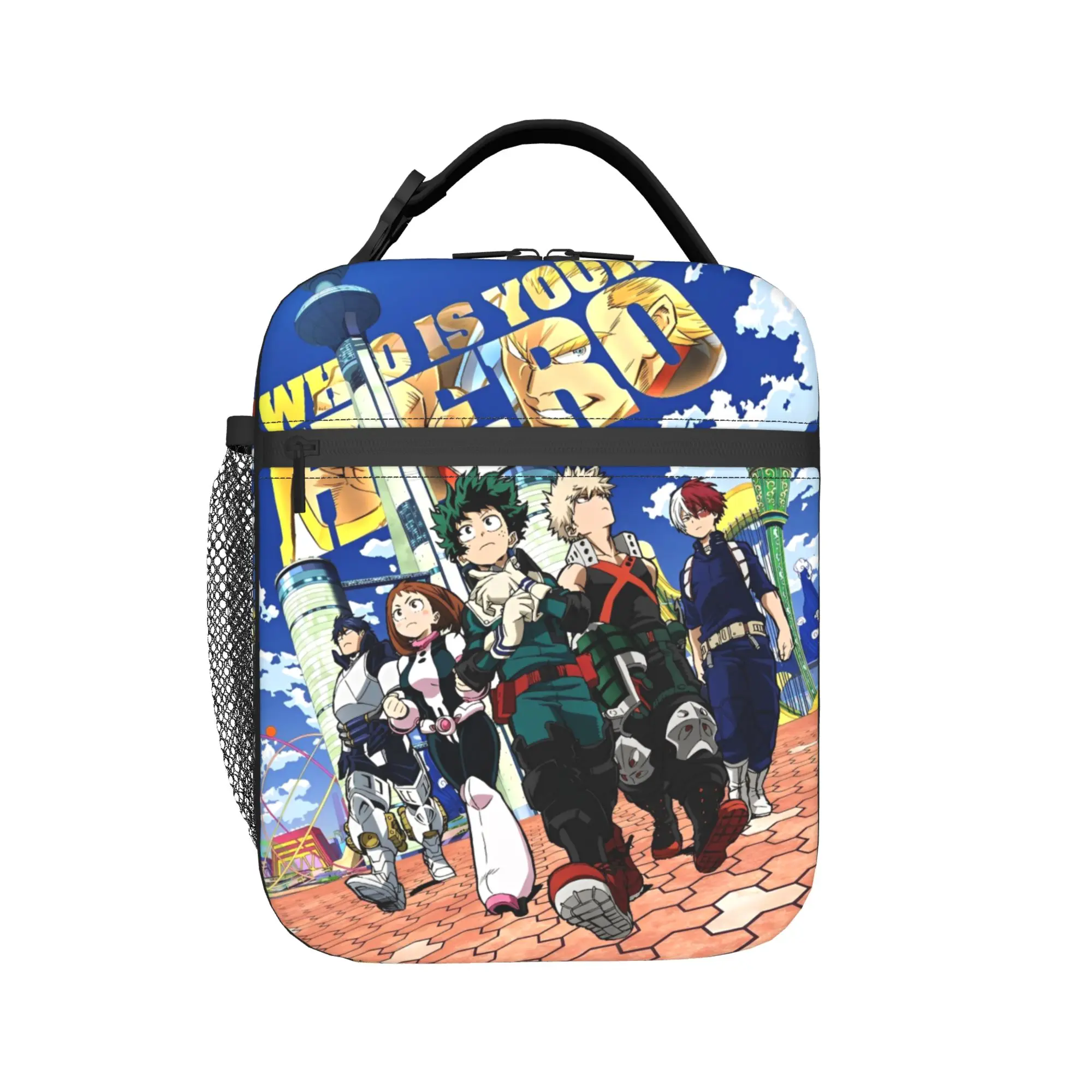 

anime My Hero Academias Thermal Insulated Lunch Bags for School Portable Food Container Bags Men Thermal Cooler Lunch Boxes