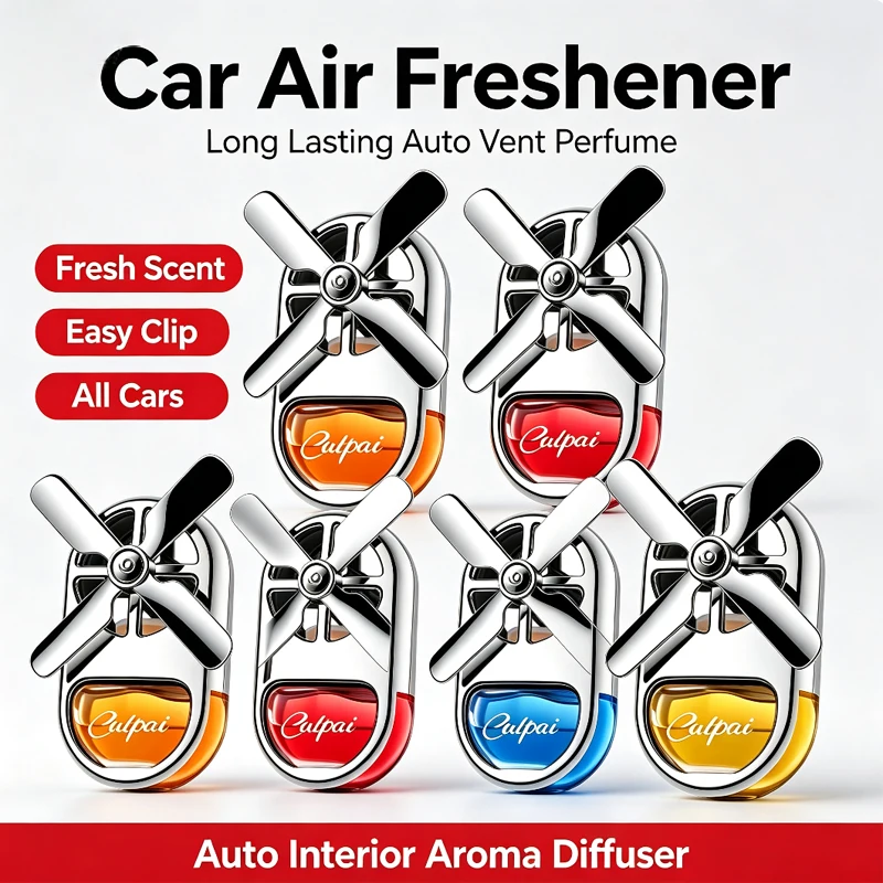 Windmill Car Vent Clip Air Freshener Up to 30 Days Long Lasting Fragrance Auto Interior Aroma Perfume Ornament for All Cars SUVs