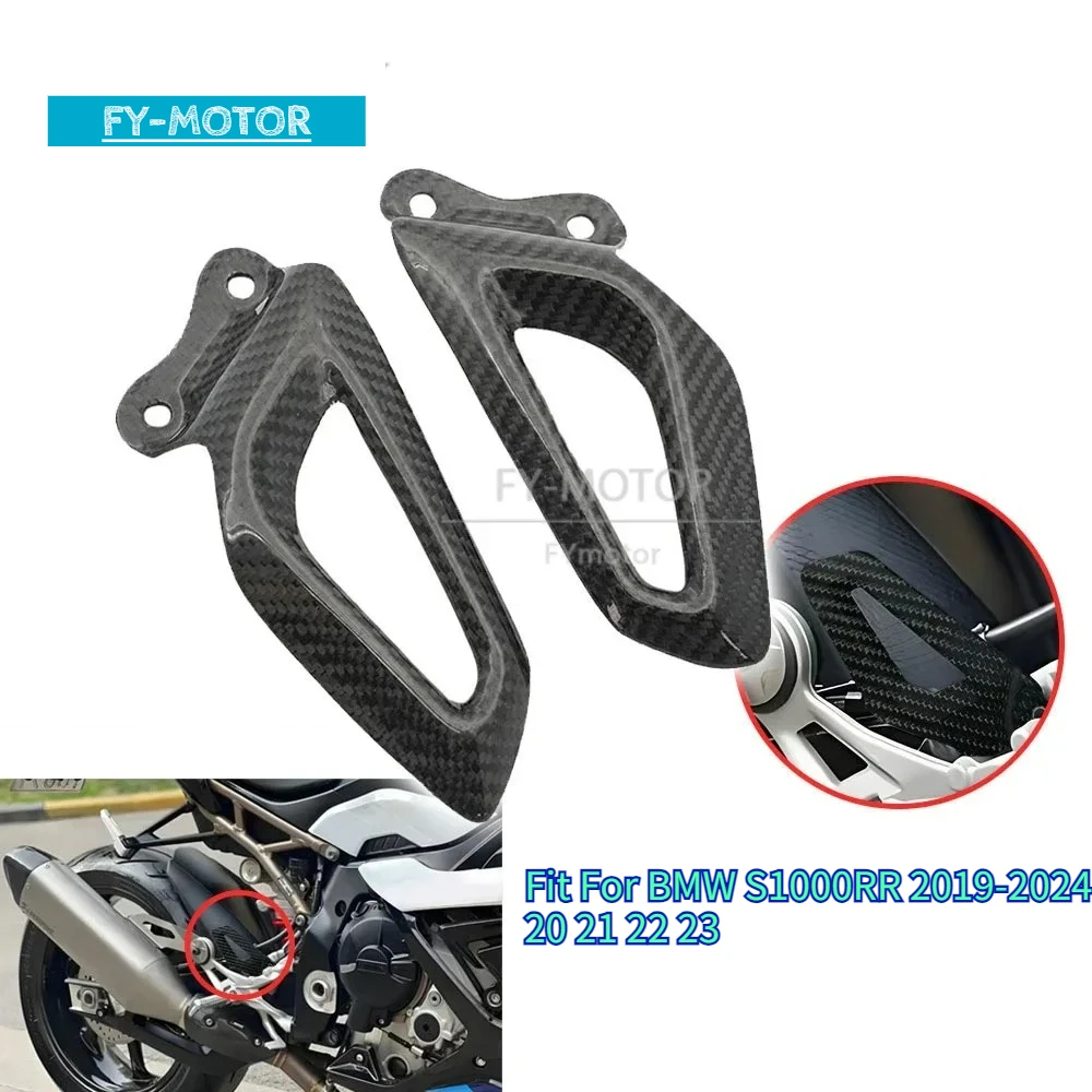 

Carbon Fiber Foot Peg Pad & Driver's Heel Protector for BMW S1000RR 2019-2024, Motorcycle Footrest Guard