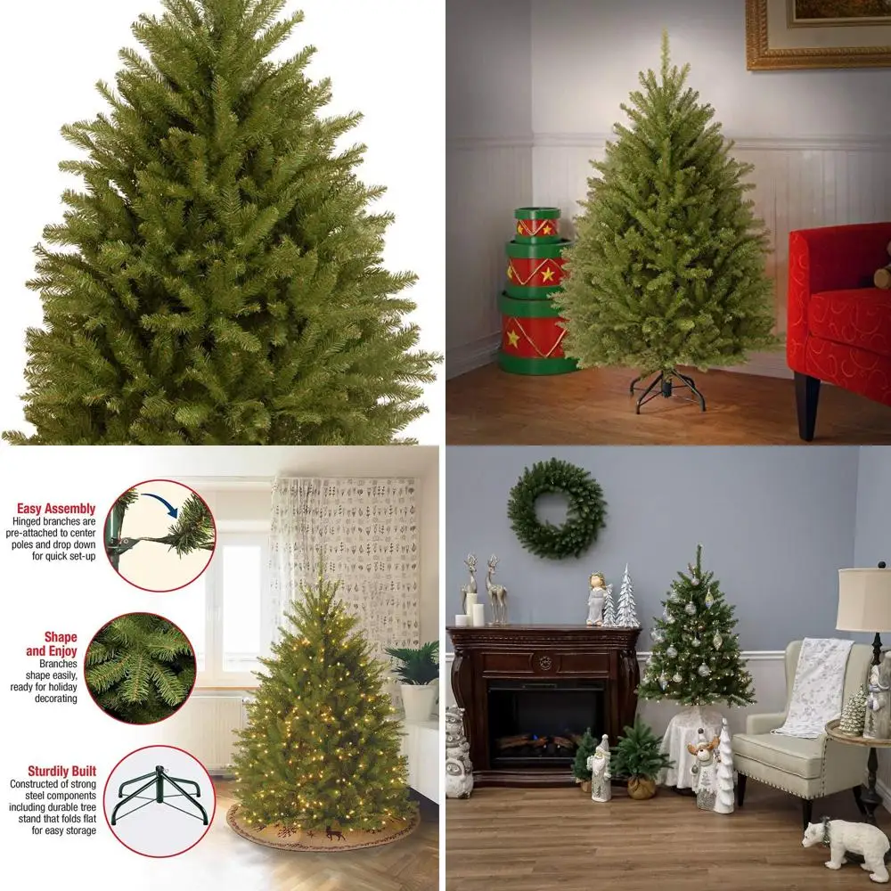 

Зеленая искусственная рождественская елка длиной 4,5 фута с наконечниками 7363 и подставкой