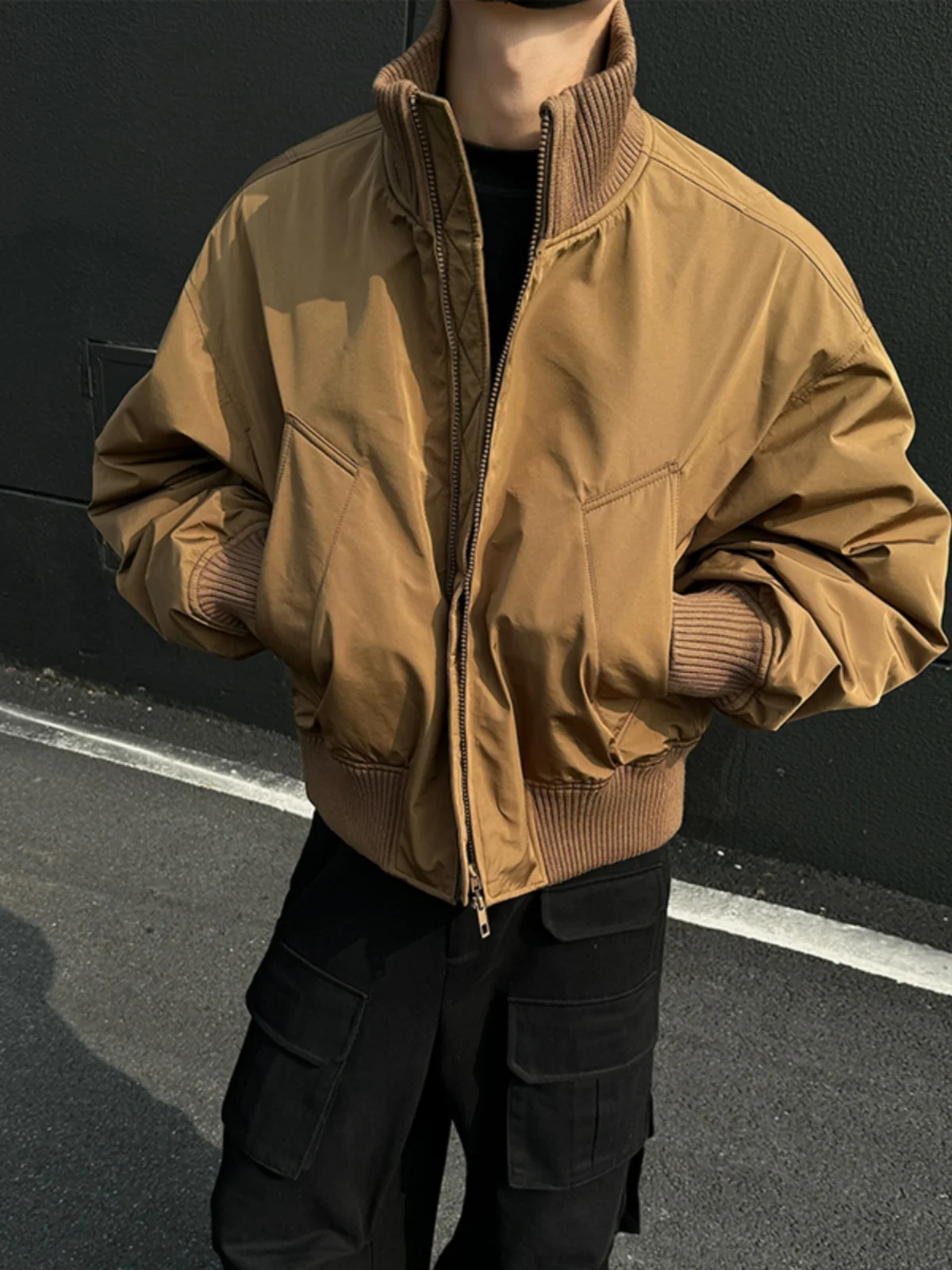 

Мужская спортивная одежда Browan American MA Flight Jaet из хлопка и полиэфирного волокна, осенне-зимняя, с воротником-стойкой, в стиле бейсбольной куртки