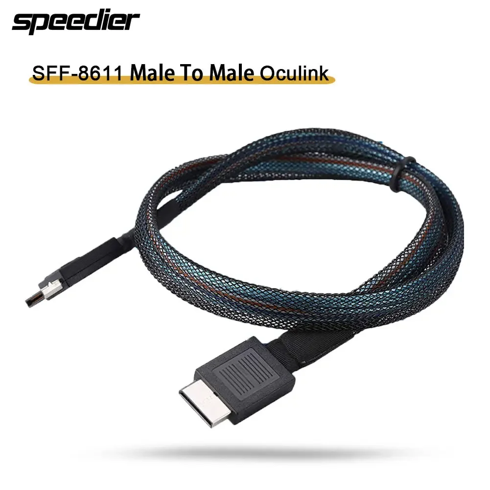 50cm OCuLink PCIe PCI-Express SFF-8611 4i To OCuLink SFF-8611 SSD Data Active Cable