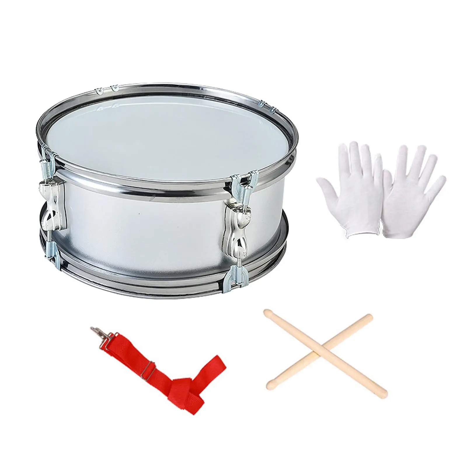 11inch Snare Drum Music Learning Educational Toy with Adjustable Strap Lightweight Musical Instruments Music Drums for Beginners