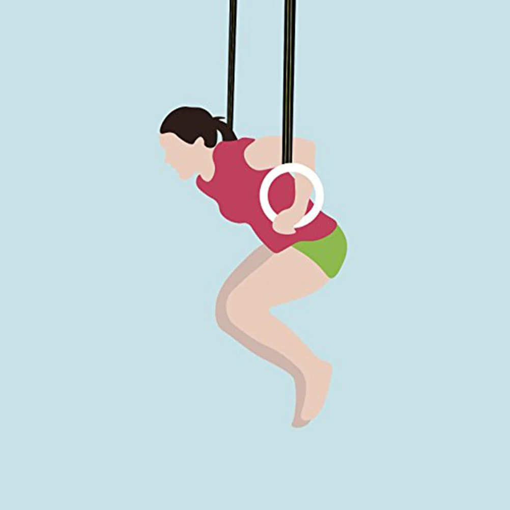 

A Pair of Gymnastic Rings Rings with Adjustable Straps for Full Body Strength and Bodyweight Training Cross-Training Wo