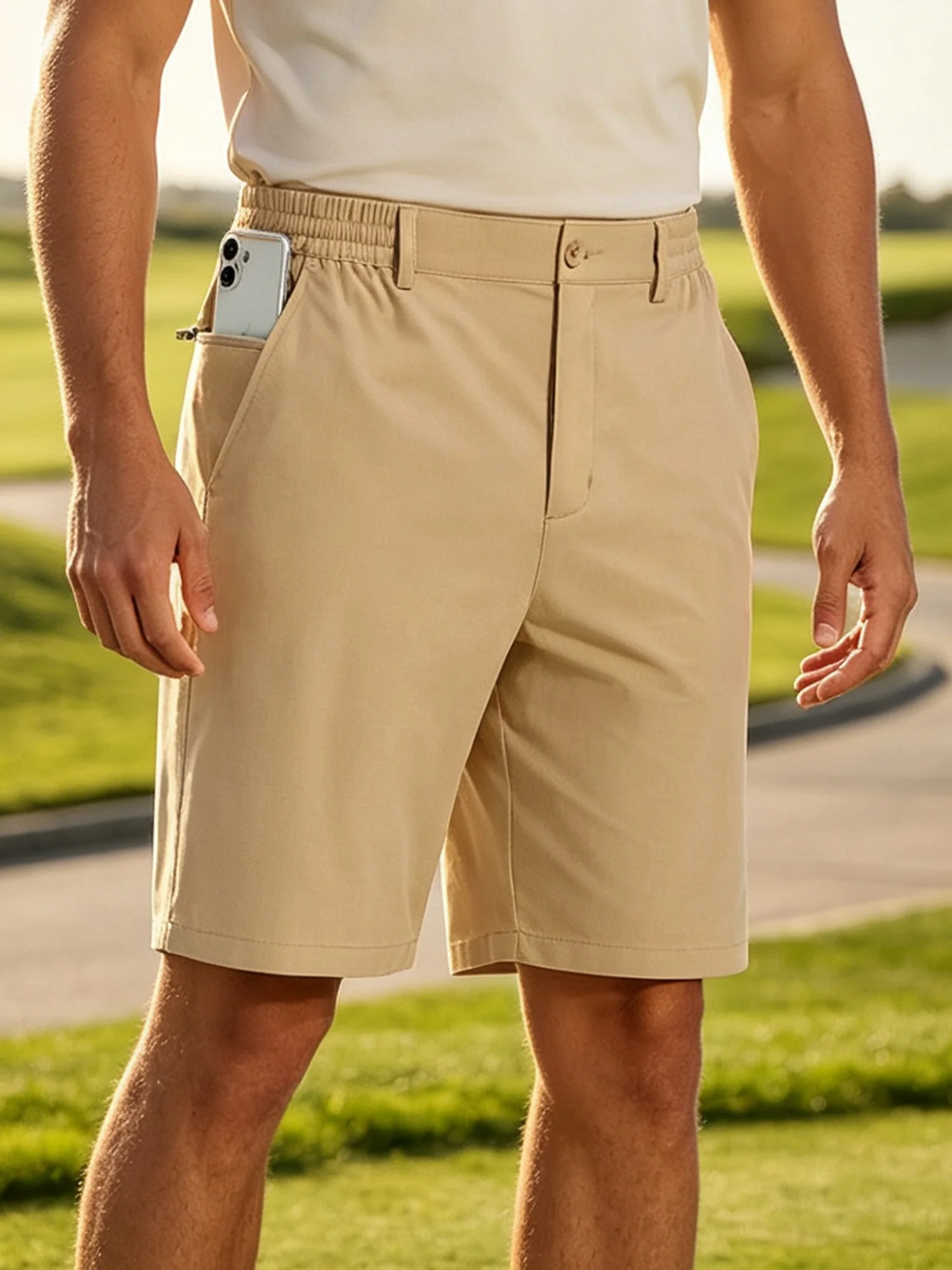 Men Golf Shorts, Lightweight Dress Shorts Quick Dry Stretch Shorts Casual Work Hiking Shorts