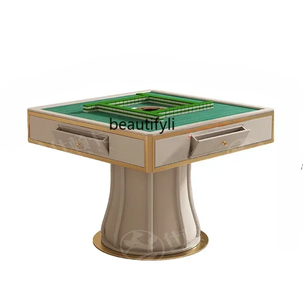 

LXFully automatic mahjong table dining table modern simple light luxury silent king multifunctional rock board surface