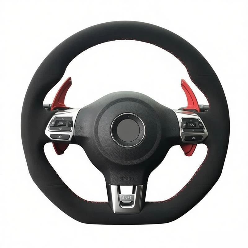 

Оплетка на руль из замши для Volkswagen Golf 6 GTI MK6, VW Polo GTI, Scirocco R, Passat CC R-Line 2010, аксессуар для интерьера автомобиля