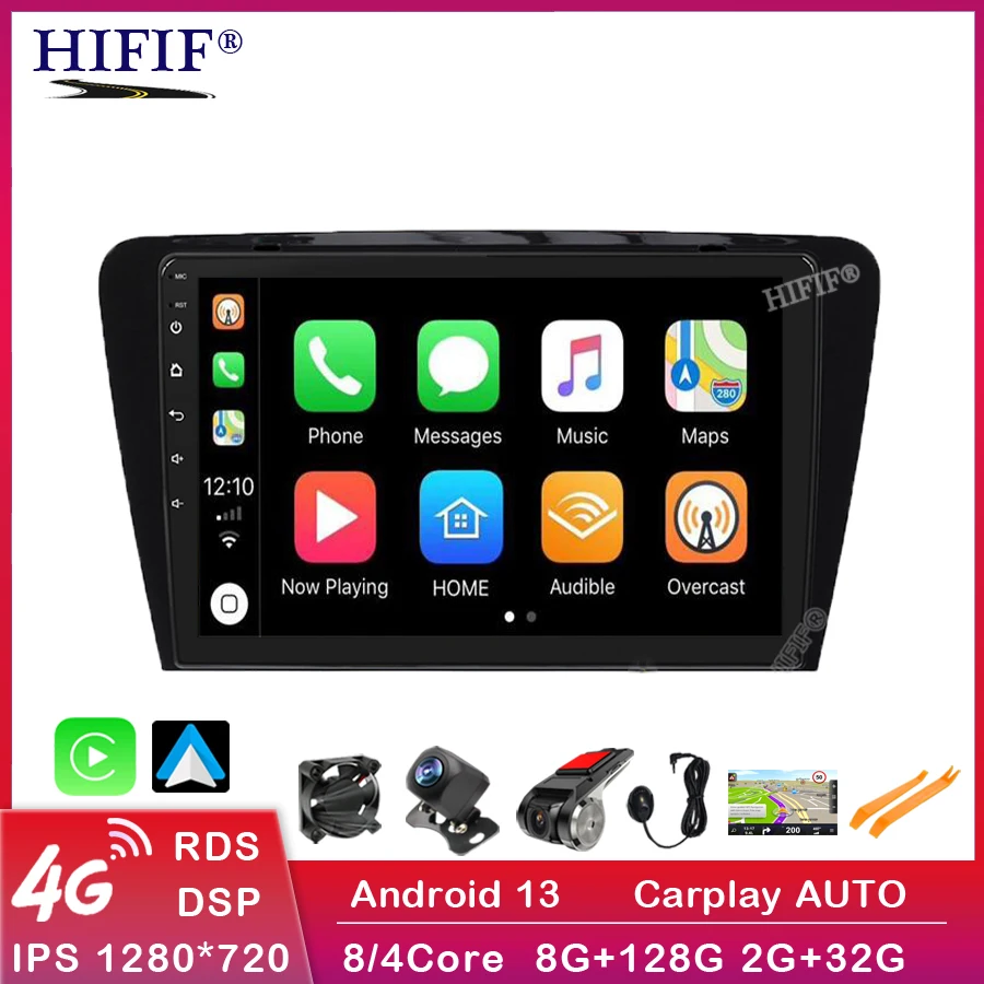 

10.1" 2Din Android 13 Car Radio for Volkswagen SKODA Octavia 3 A7 2014-2018 Stereo Multimedia Player Navigation RDS Head Unit